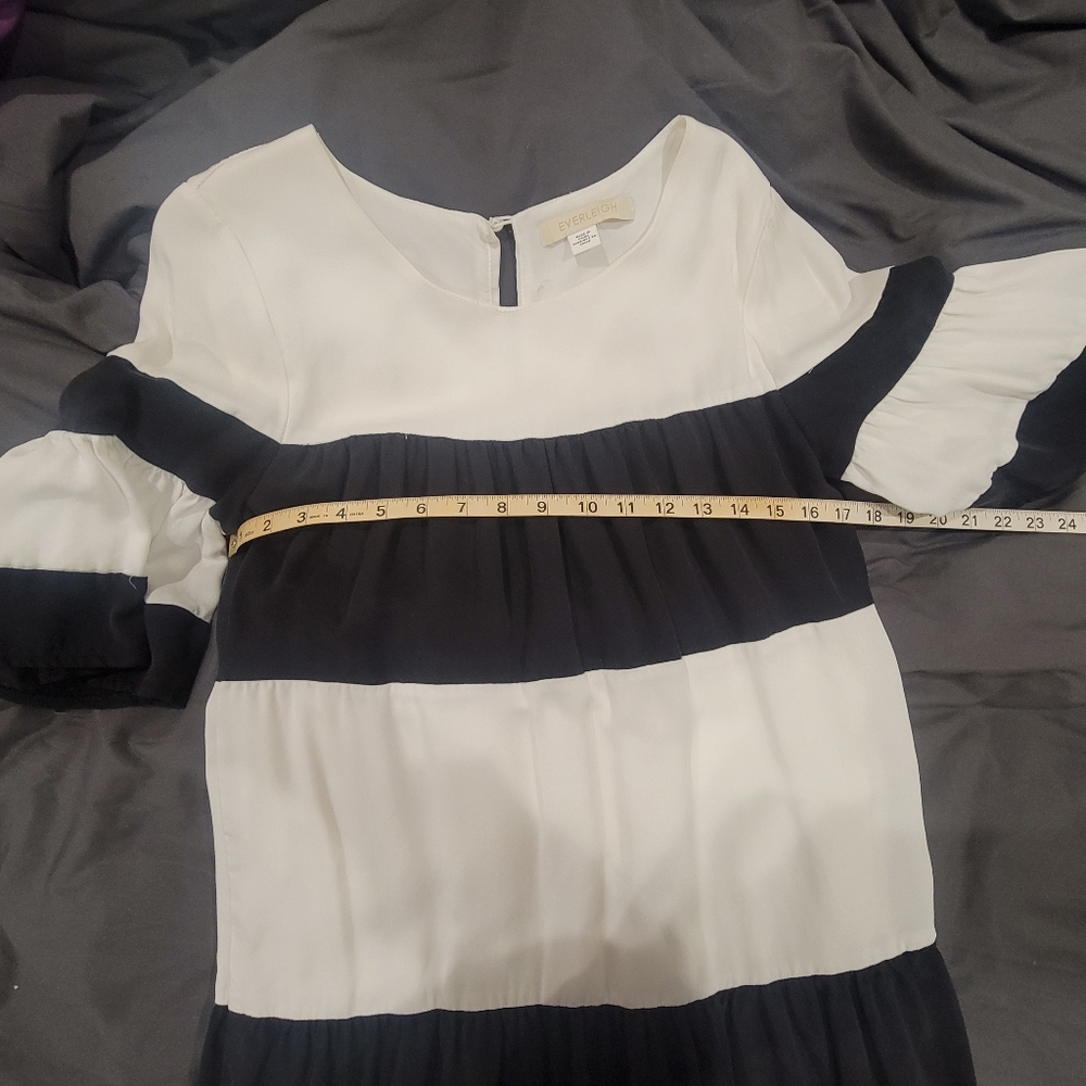 Anthropologie Everleigh Striped Bell Sleeve Tiered Dress - Picture 10 of 10